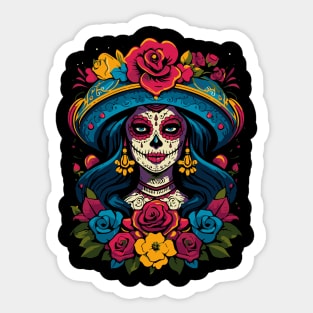 De Los Muertos La Catrina Sticker